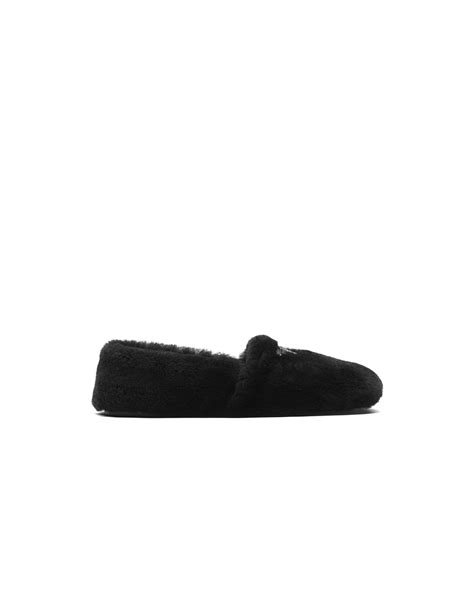 slippers in montone prada|prada women's slippers.